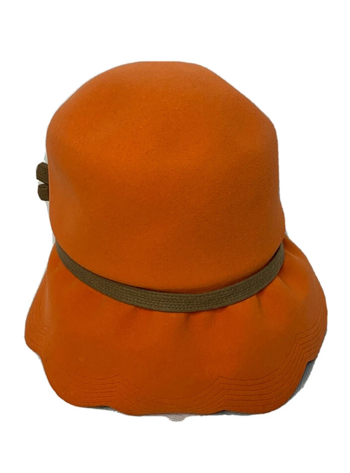 Sombrero para mujer "Christian Dior" naranja vintage años 60 Foto 2 de 4