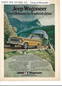 Original 1974 Jeep Wagoneer vintage print ad:  "The ultimate in 4-wheel drive"