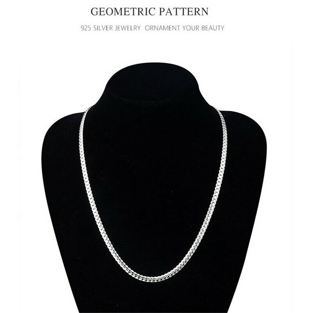 925 Sterling Solid Silver 6MM Snake Chain Necklace 20 Inch Women Men