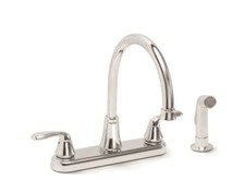 Premier Waterfront 2-Handle Standard Kitchen Faucet in Chrome W/Spayer
