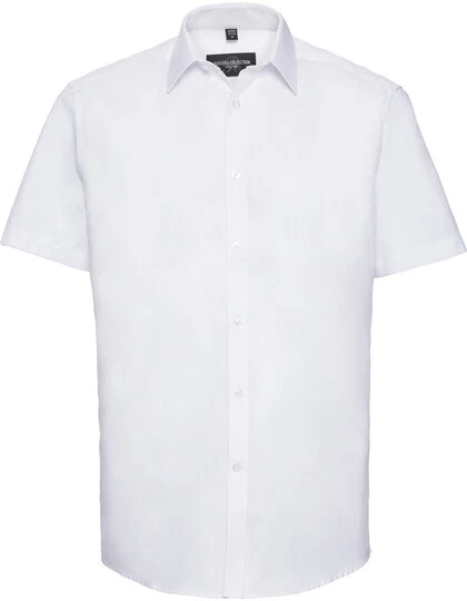 Camicia Uomo Business Manica Corta Misto Cotone Kent Colletto Sottile S - 4XL - Immagine 2 di 4