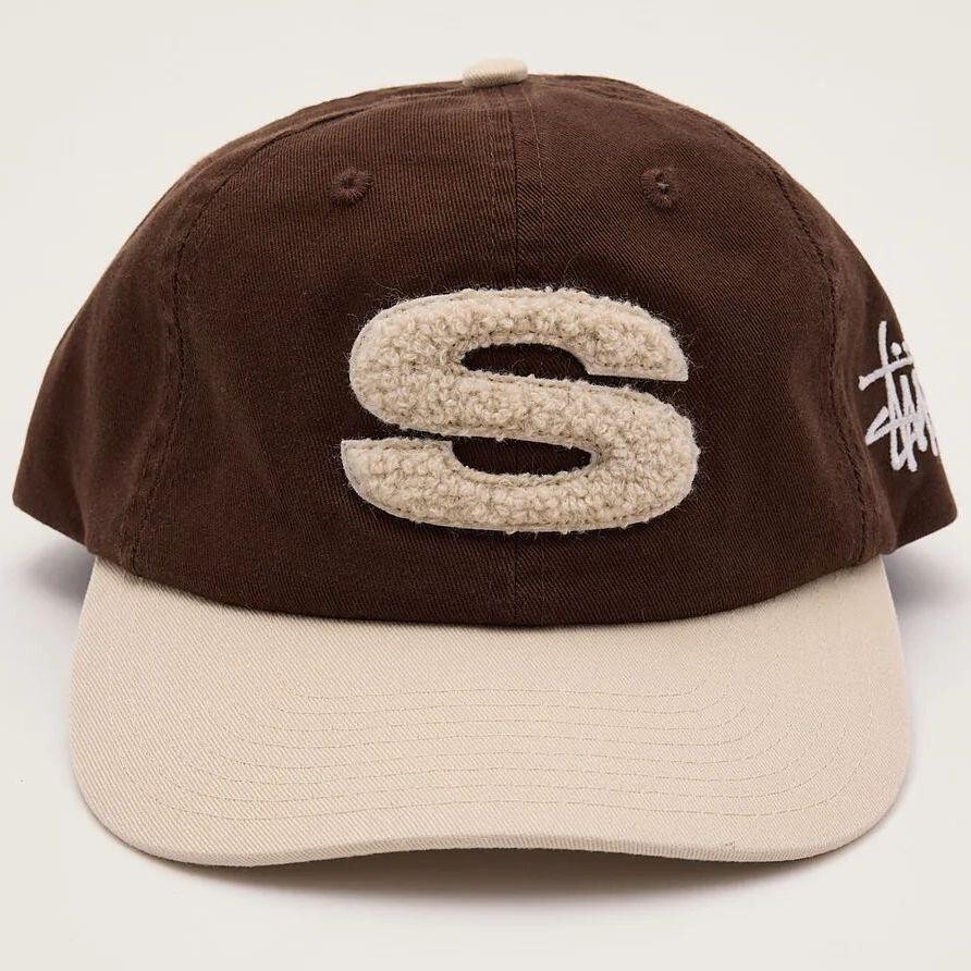 Stussy LOW PRO CHENILLE S STRAPBACK Cap Logo color Brown Stussy LOW PRO CHENILLE S STRAPBACK Cap Logo color Brown