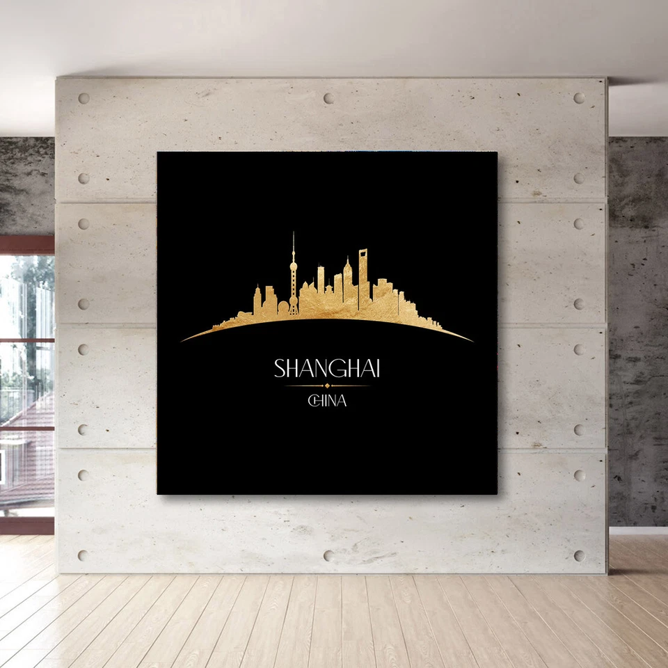SHANGHAI ACRYLGLAS BILD CHINA WAND BILDER KUNST STADT DEKO BÜRO WOHNZIMMER - Bild 1 von 4