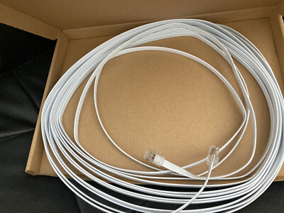 25m Ethernet CAT5e Flachkabel Patchkabel mit Schutz UK weiß