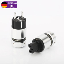 Paar Hi-End rhodiniert Schuko Netzstecker C13...