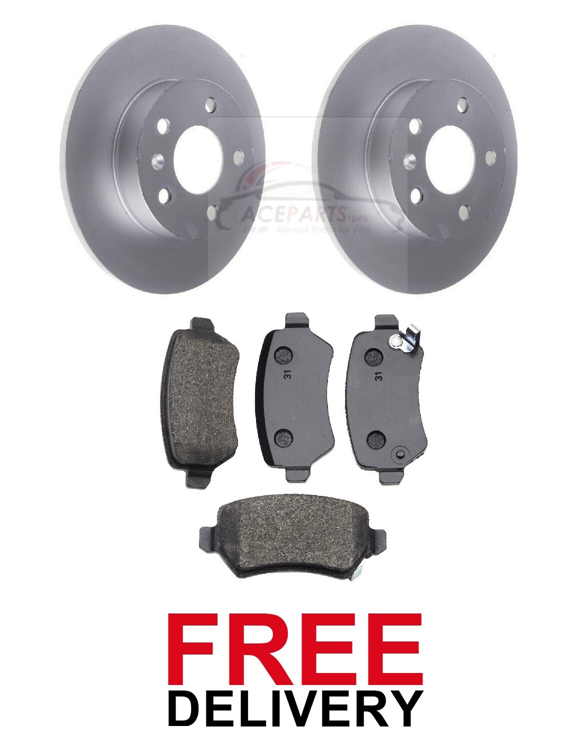 FOR VAUXHALL MERIVA 20102016 ALL MODELS REAR 2 BRAKE DISCS AND PADS