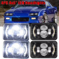 4pcs 4x6 Led Headlights Hilodrl H4 For 1982-1992 Chevrolet Camaro Iroc-z Z28
