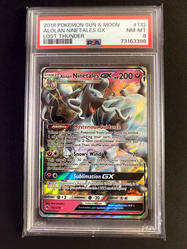 Alolan Ninetales-GX graded PSA 8 for sale on eBay
