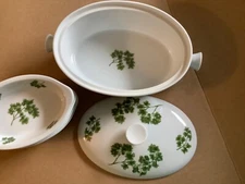 Parsley Oven to Table Cookware Oval 2 Quart Covered Casserole Dish Andea Sadek