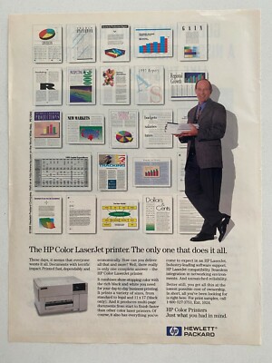 Hewlett Packard HP Color LaserJet Printer Vintage 1996 Print Ad
