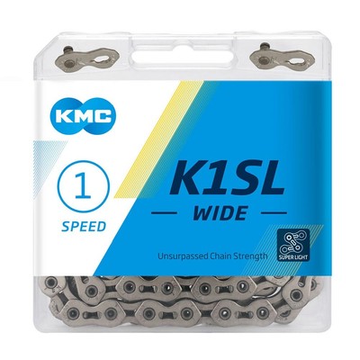 KMC Unisex K1sl breite Kette 1/8 - 100 Link silber