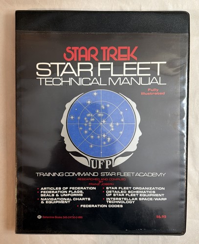 Star Trek Star Fleet Technical Manual Rare 1st Printing 1975 Hardcover W/Letter 