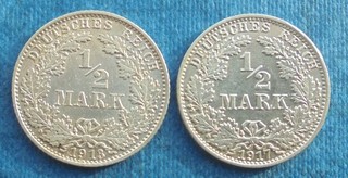 1/2 Mark 1913 D 1917 A Deutsches Kaiserreich