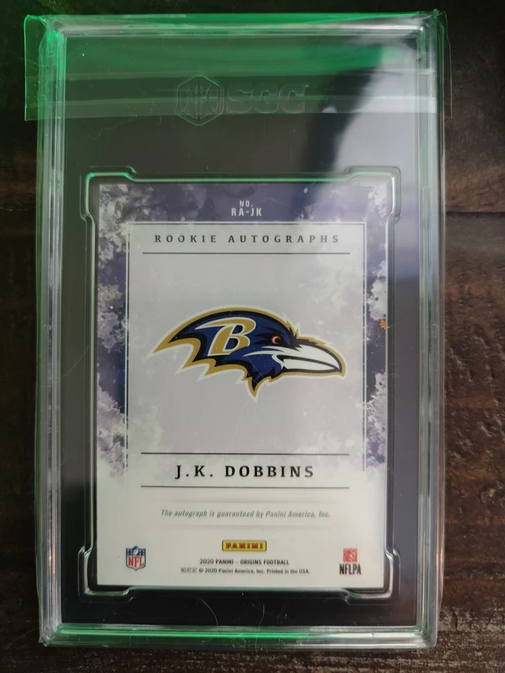 2020 Panini Origins Football Pink Jk Dobbins Rookie Auto 3/8 - Image 2 of 2