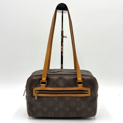 Louis Vuitton Cité MM Monogram Canvas Shoulder Tote Bag M51182 Brown Authentic