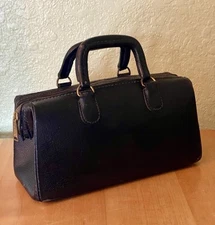 Vintage Coats & Clark Medical/Purse Bag - Leather 12” Great Condition