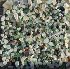 480 Genuine Surf Tumbled  Seaglass Gems, “Craft Grade”, 23 Ounces, 8 UV. Pretty!