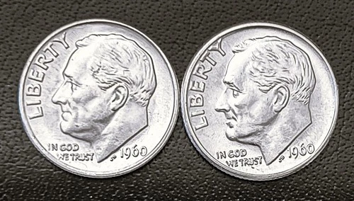 1960 P&D 10c SILVER ROOSEVELT  DIME YEAR SET. GEM BU. SHARP STRIKE  (R017))