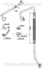 Hochdruck-/Niederdruckleitung Klimaanlage TRISCAN 9010 29029 für VW SHARAN 7N1