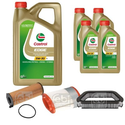 FEBI Inspektionspaket 9L Castrol EDGE Titanium FST 5W-30 LL für Audi A8 4E_ 3.0