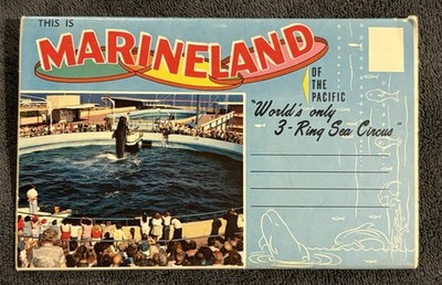 This is Marineland Pacific Palos Verdes California Postcard Booklet 12 Photos
