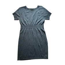 Women’s Worthington Short Sleeve Mini Gray Sweater Dress Size Large