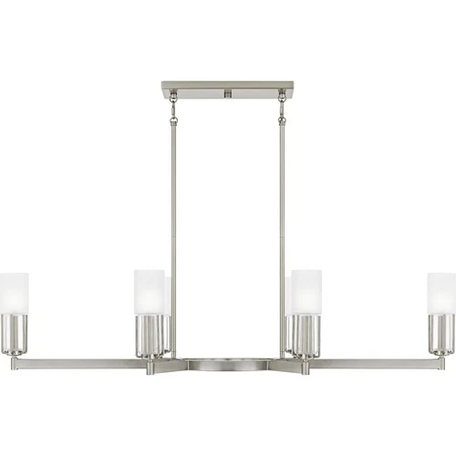 Quoizel CRZ648 Cruz 6 Light 48"W Linear Chandelier - Nickel - Picture 11 of 12