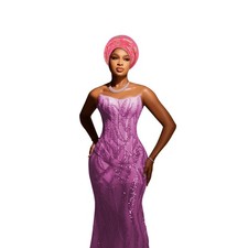 African Women Multi-Layer Bonnet Cap Wedding Headwear Nigerian Headtie Hat Wrap