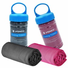 YQXCC Cooling Towel  2 Pack 47"x12"  Ice Cool for Neck  Soft Breathable Mi...