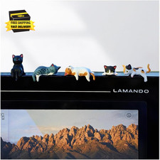 Cute Mini Car Cat Ornament, 5PCS Funny Vehicle Rear View Mirror  Dashboard Figu