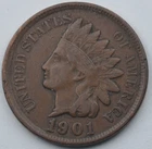1901 1C Indian Head Cent #420