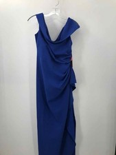 Pre-Owned Vince Camuto Blue Size 8 Maxi Evening Gown