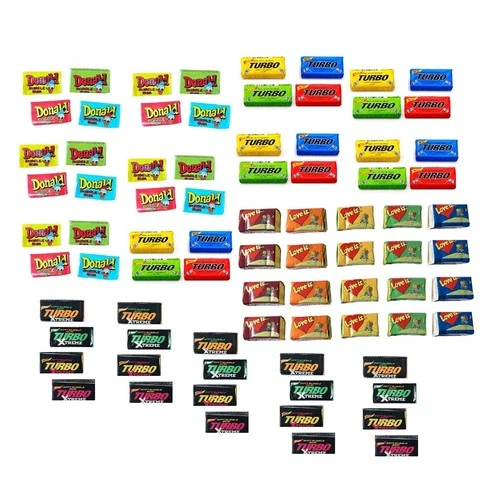 GRAMD MIX bubble gum - Donald, Turbo, Turbo Xtreme, Love Is all Flavors - 80pcs