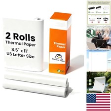 Crisp Imaging 8.5x11 Thermal Printer Paper - 2 Rolls for Professionals on the Go