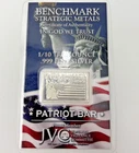 SILVER PATRIOT 1/10 OUNCE INVESTMENT BAR PURE 999FINE STACKERS