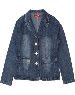 XFN JEANS Damen Jeansjacke UK 18 XL Blau Baumwolle EF05