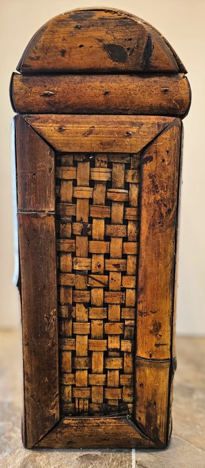 Caja de Vino 2 Compartimentos Caja Transportadora / Tejido Mimbre Bambú, Decoración del Hogar Viajes  Foto 4 de 4