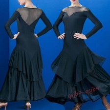 New Adult Maxi Modern Dance Performance Dress Practice Tango Waltz Dancewear