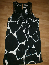 Ann Taylor Loft Women's Sleeveless Dress Black White New Tags