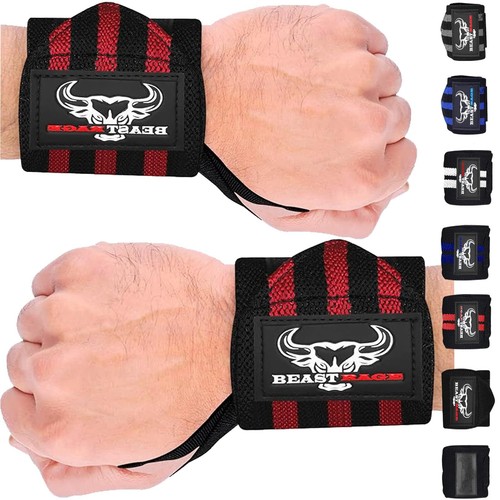 BEAST RAGE Lifting Wrist Wraps, Wrist Straps for Weightlifting Straps Gym Wrist