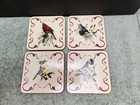 Lenox Coasters High Quality Hardboard Winter Greetings  Ivory Birds 4 Pc Set
