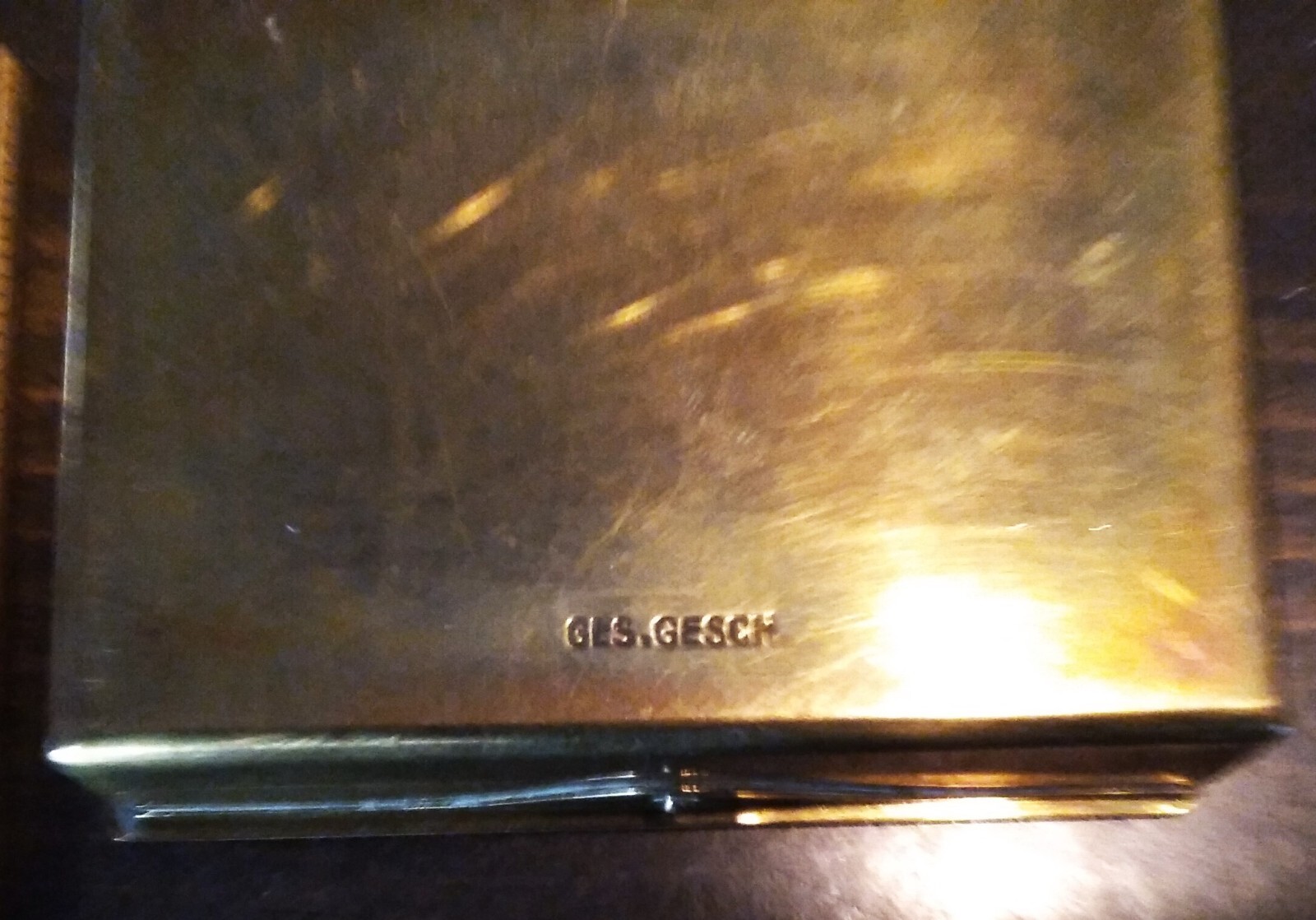 Vintage German Brass Postal Stamp Box by Ges Gesch eBay