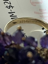 natural amethyst ring 925 sterling silver