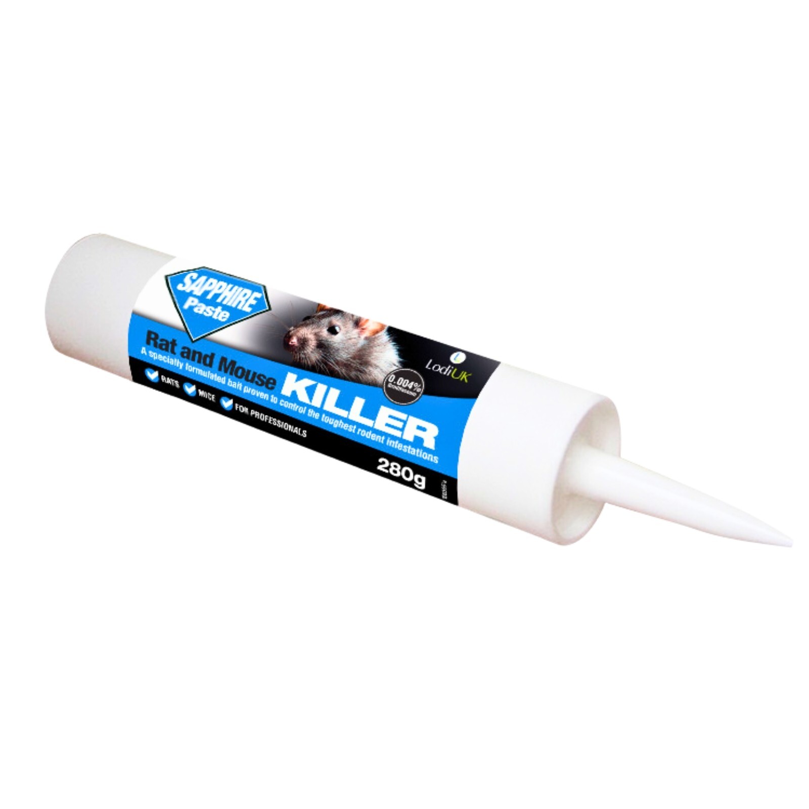 Lodi Sapphire Paste Bait Rat Mouse Rodent Killer Poison 280g (Kills Single Feed)