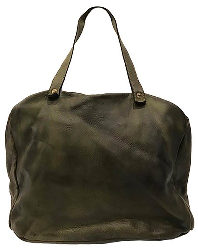 Tasche Geflochten Vintage Leder Schulter Paul.hide Nemesi Made italy Grün - Picture 3 of 6