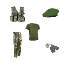 Kids Pack U Dress Up Walking Outdoor MTP/DPM Beret Trousers Tshirt Assault Vest