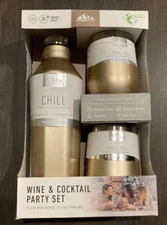New Hydrapeak Wine And Cocktail Party Set W/ Stainless Steel Bottle And Tumbler