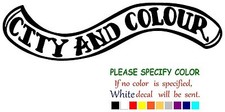 City and Colour Rock Graphic Die Cut decal sticker Car Truck Boat Window 7"