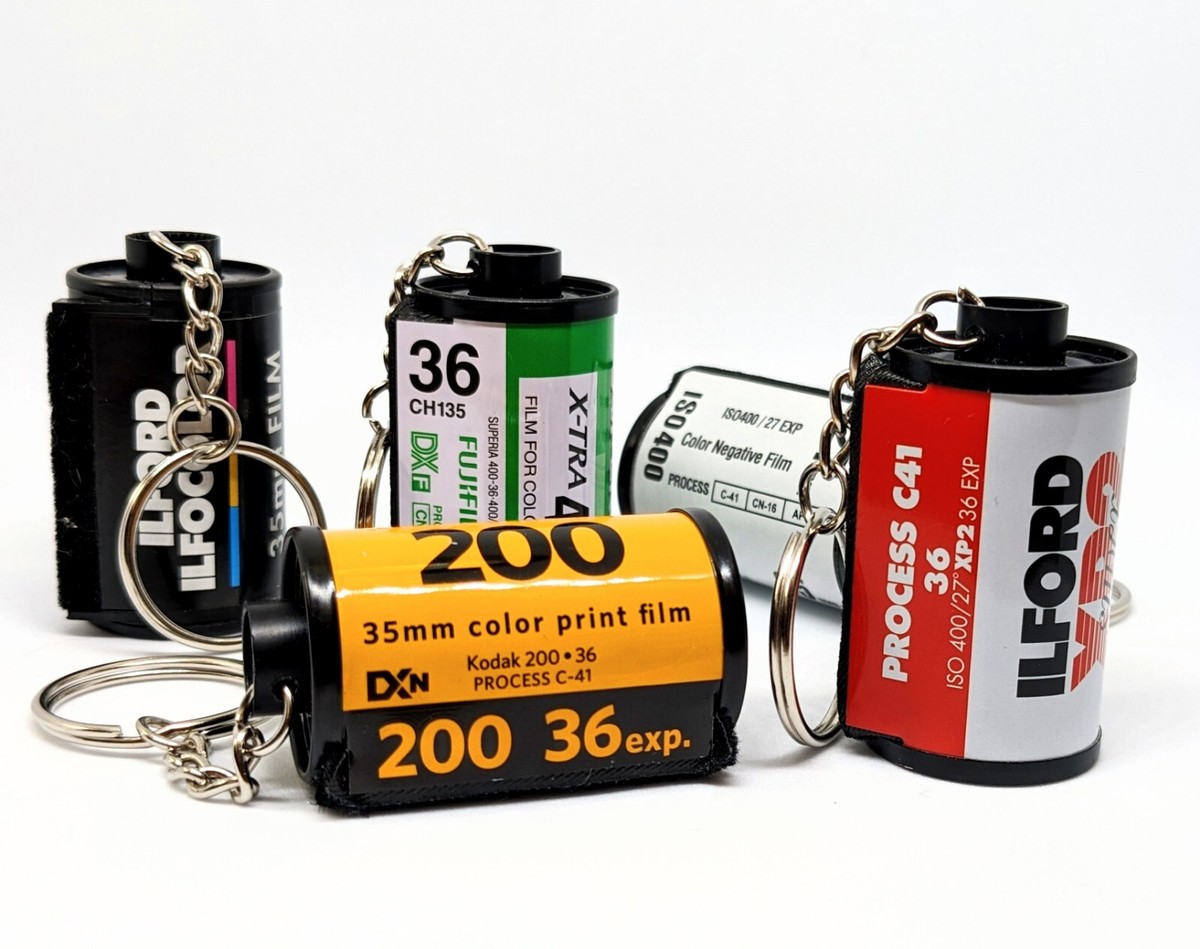 Film Canister Keyring Film Roll Keychain Gift Kodak, Ilford