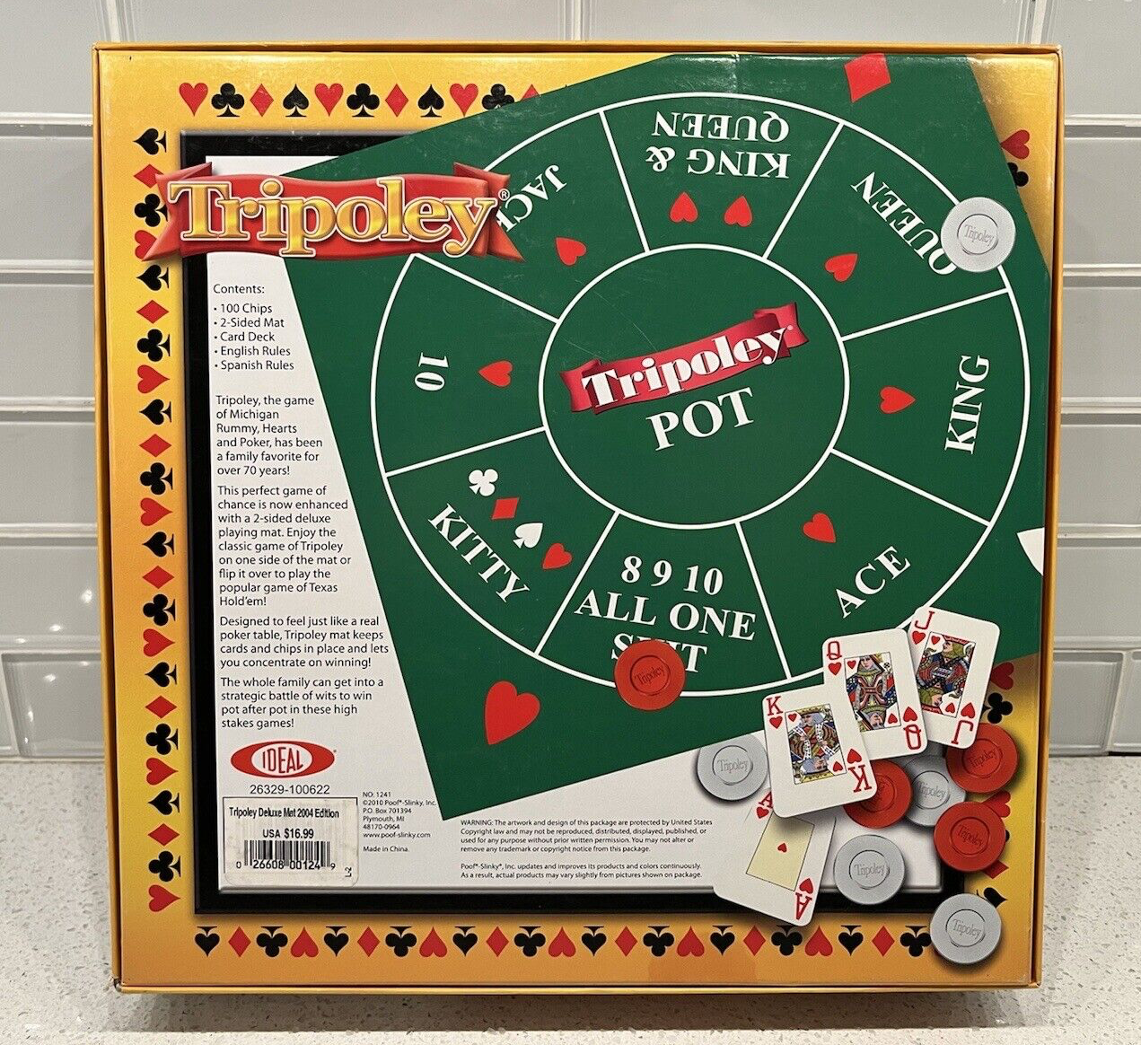 IDEAL TRIPOLEY DELUXE MAT VERSION Game of Michigan Rummy Hearts & Poker Age  8+ | eBay